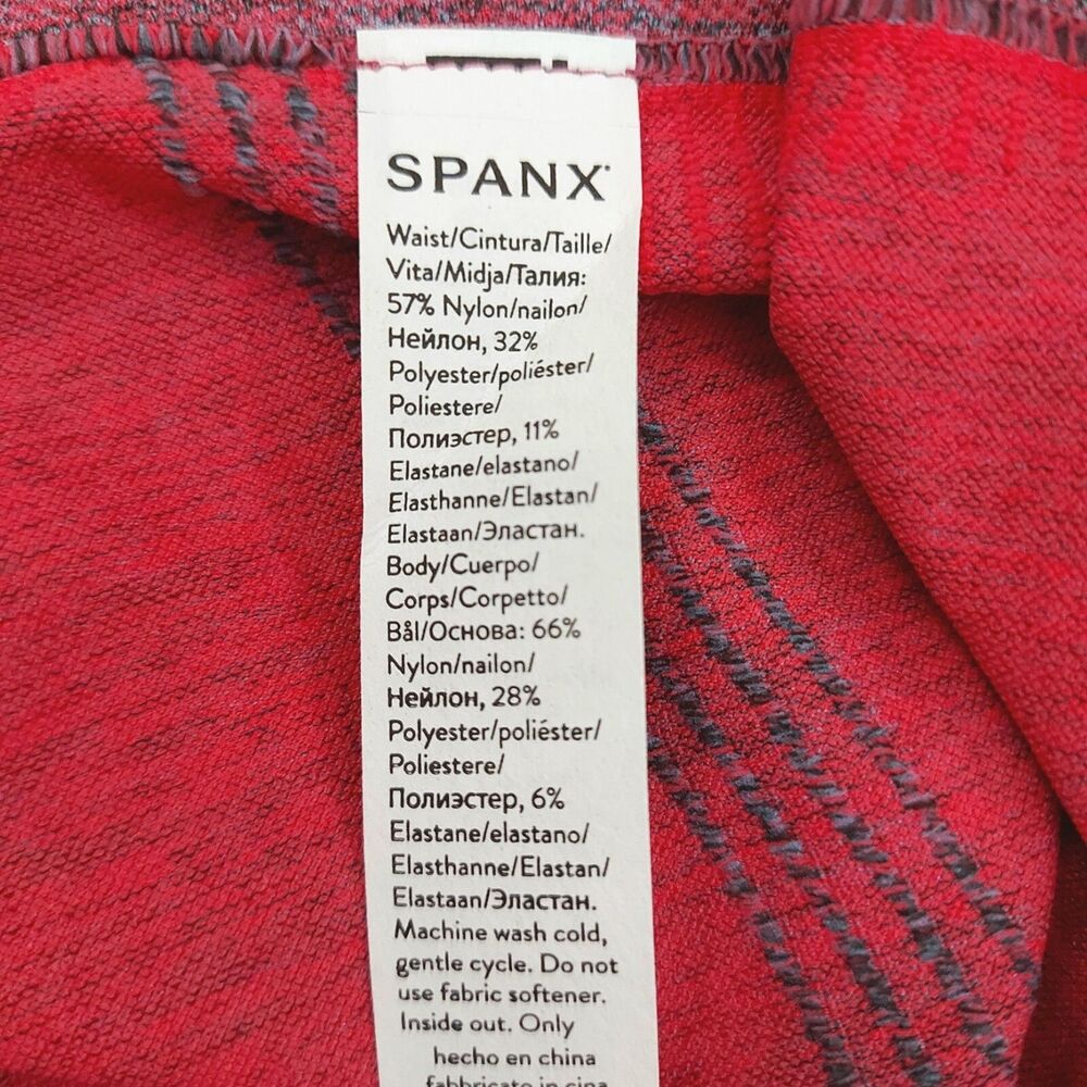 Spanx Seamless Sculpt Legging Womens Large Spacedye Coral Punch Activewear Gym - Picture 11 of 12